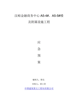 X楼及附属设施工程应急预案.docx