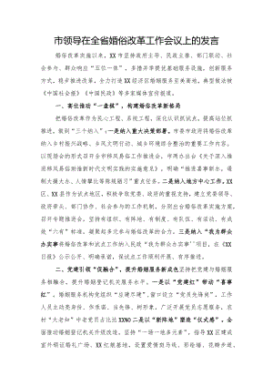 市领导在全省婚俗改革工作会议上的发言.docx