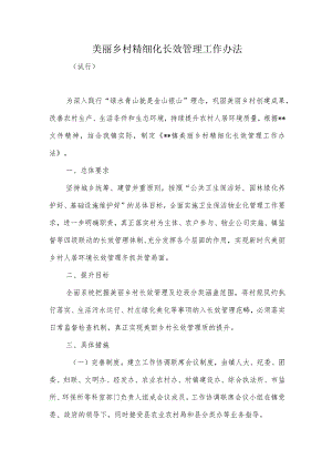 美丽乡村精细化长效管理工作办法.docx