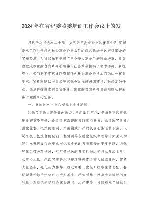 2024年在省纪委监委培训工作会议上的发言.docx