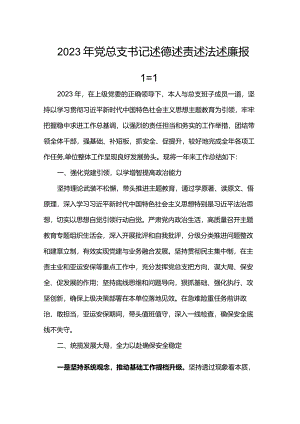2023年党总支书记述德述责述法述廉报告.docx