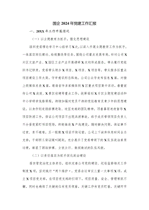 国企2024年党建工作汇报.docx