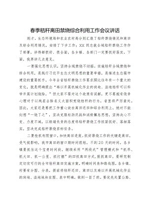 春季秸秆离田禁烧综合利用工作会议讲话.docx