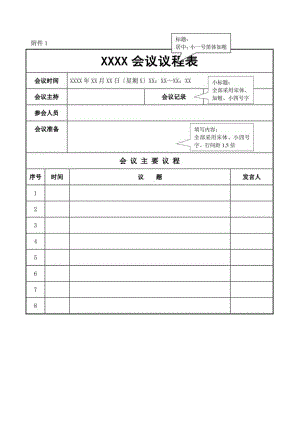 会议议程表模板.docx