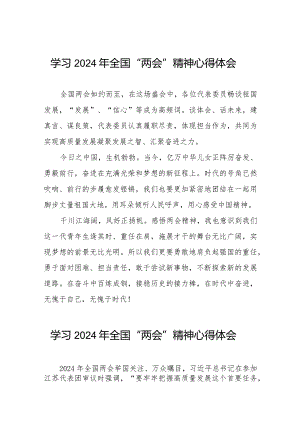 学习2024年“两会”精神心得体会模板二十篇.docx