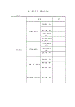 企业单位普法宣传活动统计表.docx