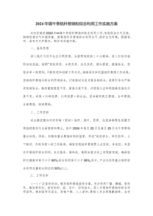 2024年镇午季秸秆禁烧和综合利用工作实施方案.docx