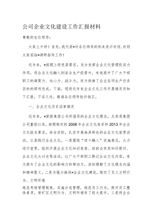 公司企业文化建设工作汇报材料.docx
