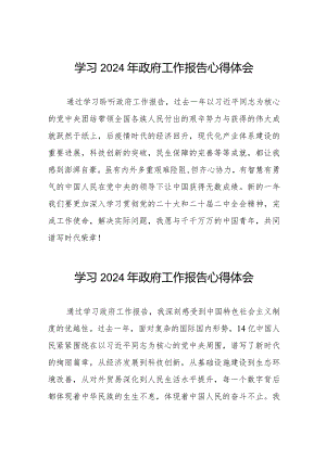 2024两会李强总理作《政府工作报告》的心得体会十五篇.docx