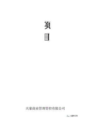 某商业管理有限公司项目可行性报告.docx