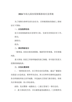 2024年幼儿园房屋倒塌事故应急预案.docx
