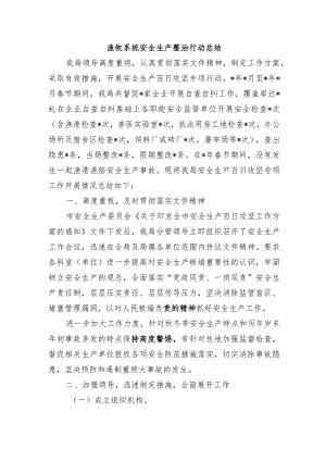 渔牧系统安全生产整治行动总结.docx
