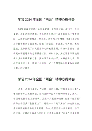学习2024年“两会”精神的心得体会二十篇.docx