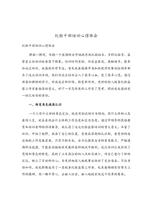 纪检干部培训心得体会.docx