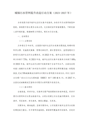 城镇污水管网提升改造行动方案.docx