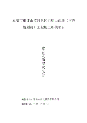 X景区工程施工项目政府采购需求报告书.docx