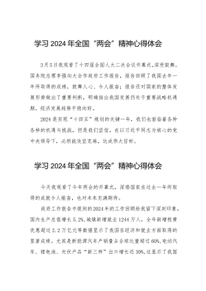 2024年两会精神的心得体会30篇.docx