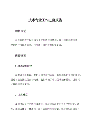 技术专业工作进度报告.docx