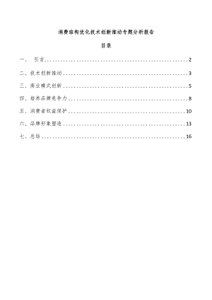 消费结构优化技术创新推动专题分析报告.docx