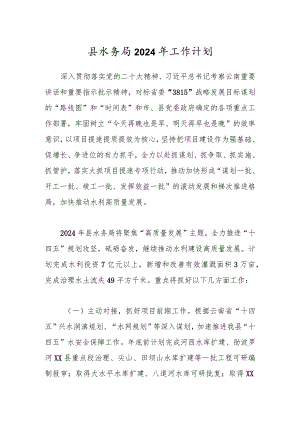 县水务局2024年工作计划.docx