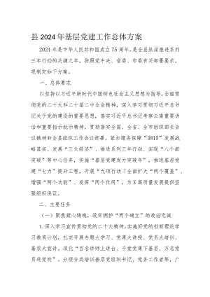 县2024年基层党建工作总体方案.docx