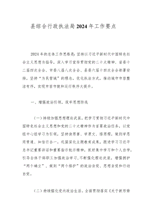县综合行政执法局2024年工作要点.docx