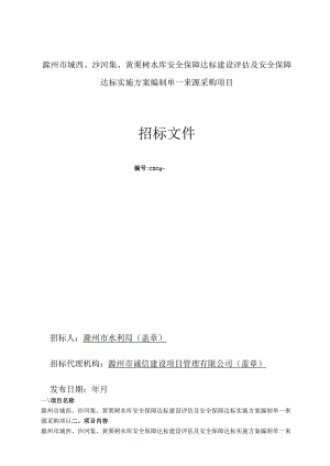 水库安全保障达标建设评估及安全保招投标书范本.docx