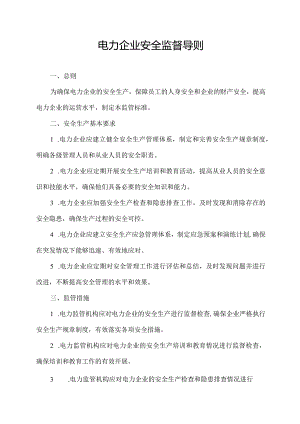 电力企业安全监督导则.docx