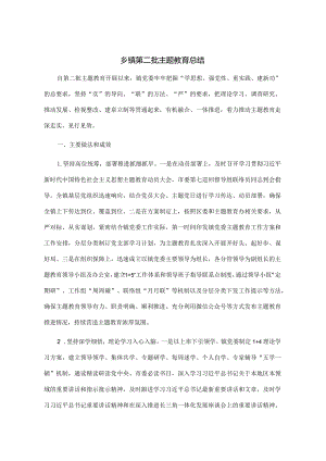 003-乡镇第二批主题教育总结.docx