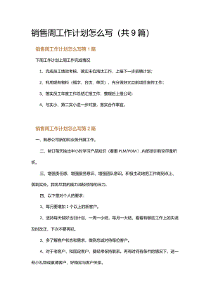 销售周工作计划怎么写.docx