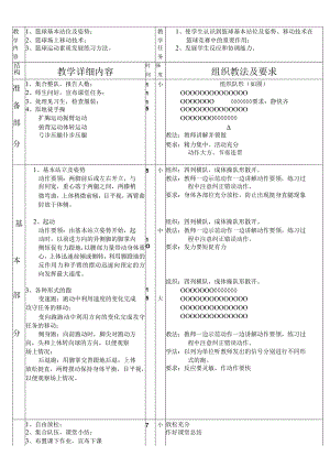 中学体育课篮球教学教案.docx