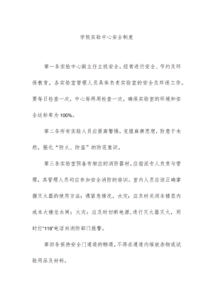 学院实验中心安全制度.docx