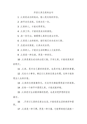 形容认真态度的金句.docx