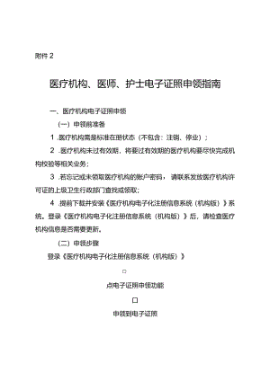 医疗机构、医师、护士电子证照申领指南.docx