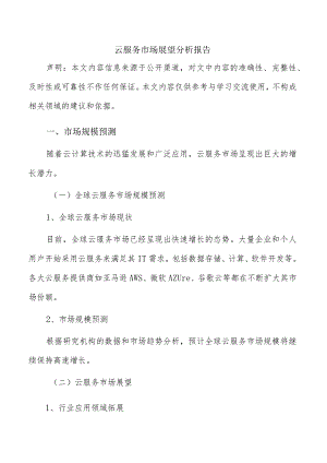 云服务市场展望分析报告.docx