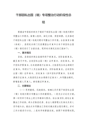 干部因私出国（境）专项整治行动阶段性总结.docx