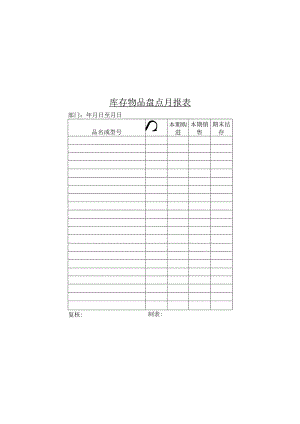 库存物品盘点月报表.docx