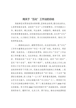 关于“五化”工作法的总结.docx