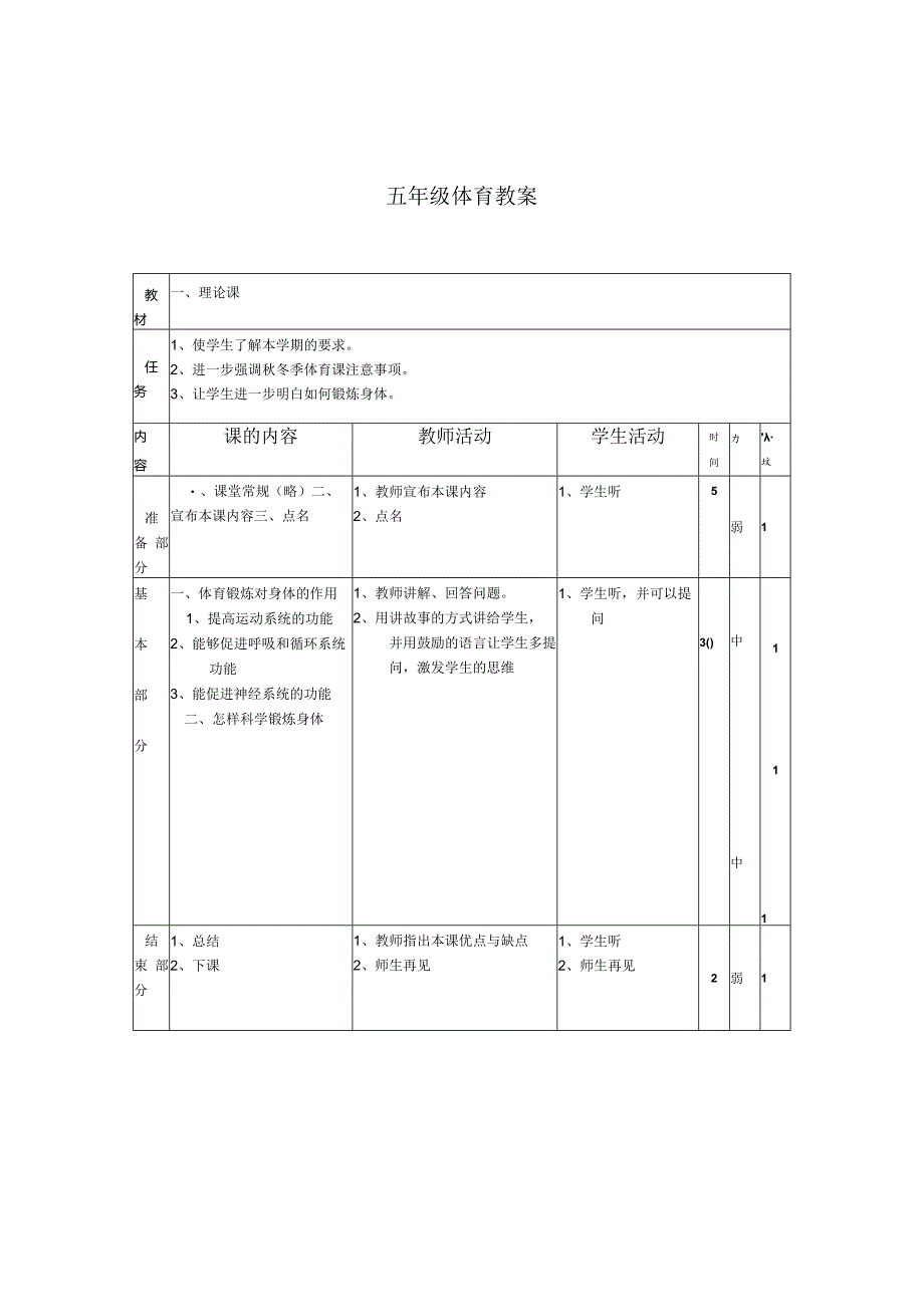 小学:五年级体育(上)教案全集8.docx_第1页