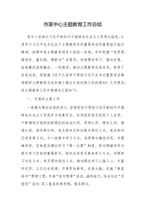 市中心主题教育工作总结.docx