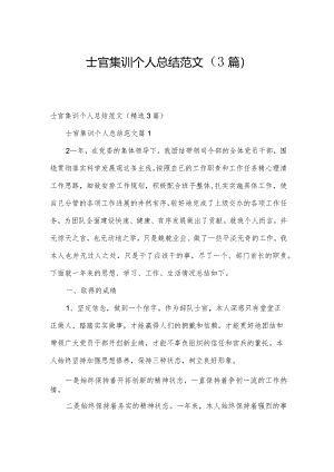士官集训个人总结范文（3篇）.docx