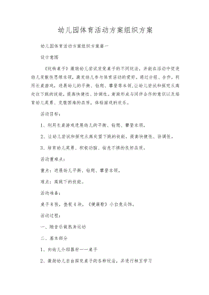 幼儿园体育活动方案组织方案.docx