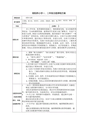 朝阳桥小学二年级主题课程方案.docx