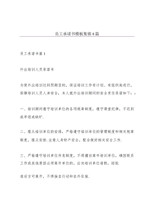 员工承诺书模板集锦8篇.docx