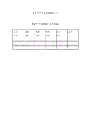 中小学护学岗周边环境巡查日志.docx