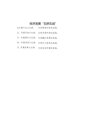 公文写作：经济发展“五拼五战”.docx