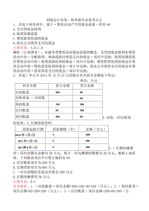 初级会计实务：财务报告必看考点五.docx