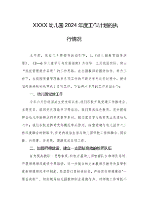 幼儿园2024年度工作计划的执行情况.docx