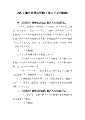 2024年市局基层党建工作重点项目清单.docx