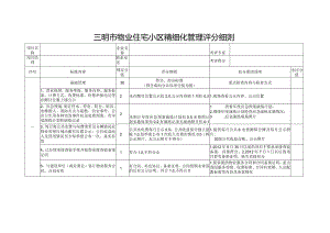三明市物业住宅小区精细化管理评分细则.docx